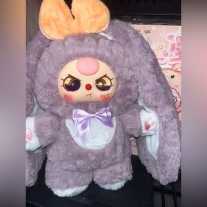 Baby Three 400% - V4 Sweet Baby Plush Purple Bunny Special Liquid Eyes